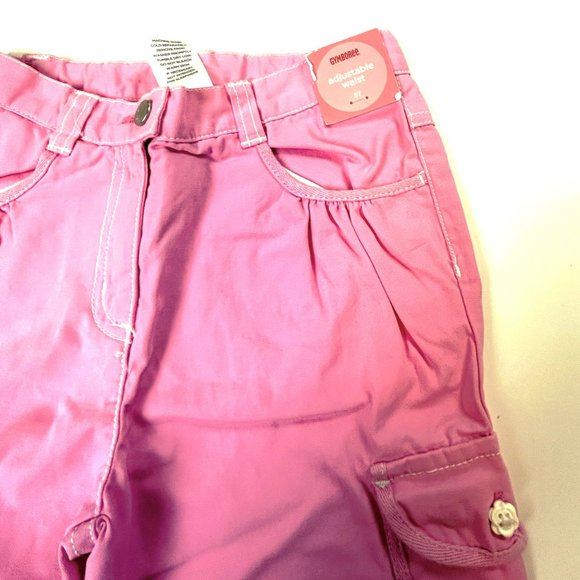 NWT Gymboree Girl Roll-Up Hem Capri Pant & Rainbow Plaid Woven Top Size 5T - Picture 5 of 7